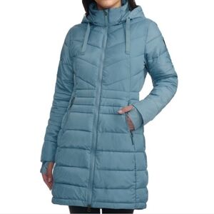 XL • Lole • Packable Hooded Puffer Jacket - Blue